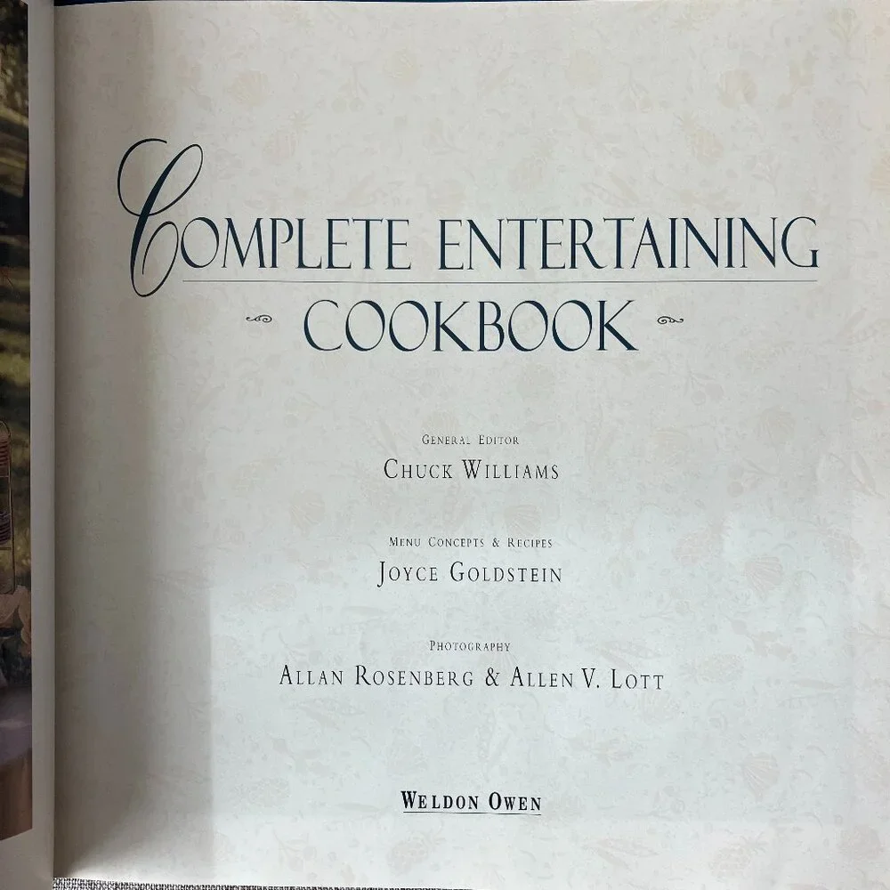 Williams Sonoma Complete Entertaining Cookbook 1998